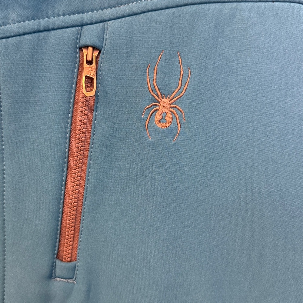 Men’s Spyder Teal Full-Zip Jacket - Picture 3 of 7